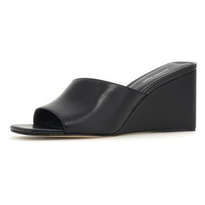 Michael Kors Women's Merriam Wedge Sandal, Black, 9